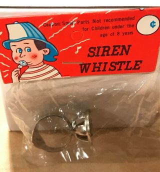 Vintage Siren Whistle Ring.  Five And Dime Store Style.  Nlp,  Metal In Package
