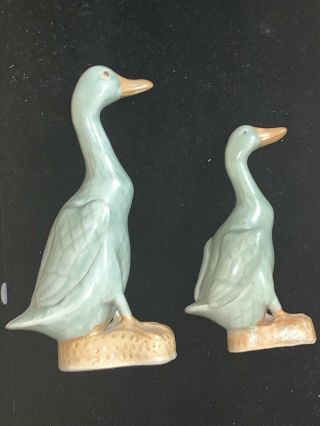 Antique Chinese Blue Celadon Duck Goose Republic Period 4