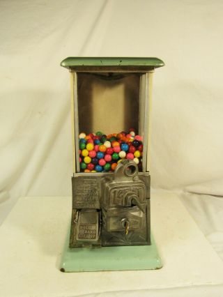 Vintage Coin Op Master One Cent Gumball Candy Vending Machine