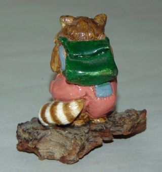 RARE 1977 WEE FOREST FOLK Miniature HIKER RACCOON RC - 2 Retired PINK PANTS 3