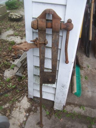 Antique Vtg Columbian Blacksmith Post Vise Tool 5 " Jaw,  5,  " Opening 40 Pounds