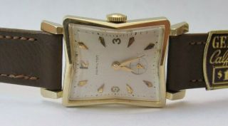 Rare 1953 Hamilton Chatham 14k Solid Gold Mens Watch W/new Crystal,  Strap,  Box