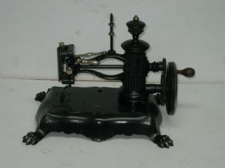Antique 1870 Chain Stitch Paw Foot Hand Crank Sewing Machine