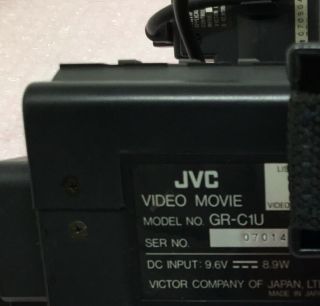 JVC GR - C1U Back To The Future Vintage Video Movie Camcorder 4