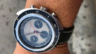 Nivada Grenchen Vintage Diver Chronograph Panda Dial