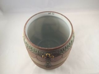 Antique or Vintage Tobacco Jar or Humidor & Lid w/ Indian,  Nippon (Green Mark) 4