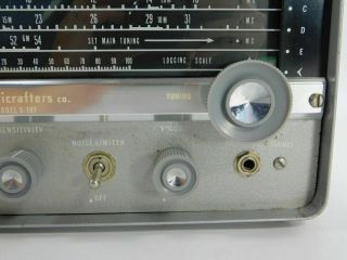 Hallicrafters S - 107 Mark II Vintage Tube Ham 2.  5 - 54MHz Radio Receiver SN 30332 5