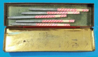 Charlie Chaplin Pencil Box 1924 With Pencils Canco Beaute Box 5