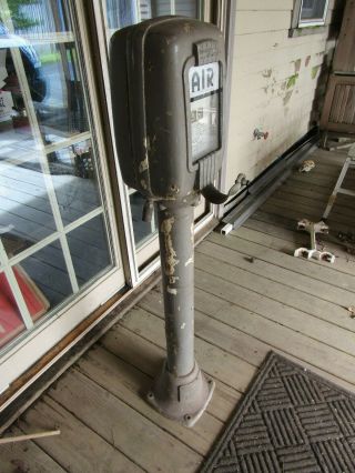 Vintage Eco Tireflator Air Meter and Pedestal for Service Station 2