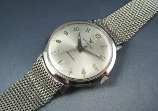 Vintage Longines Wittnauer Stainless Steel Automatic Mens Watch 17j 11ahs3 1960s