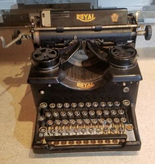 Antique Royal Typewriter Model 10 w/ Glass Windows,  vintage 2