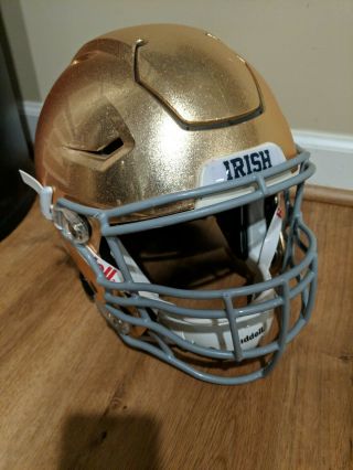Notre Dame Rare Football Riddell Speed Flex Gold Helmet Game XL make offers 6