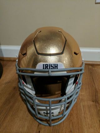 Notre Dame Rare Football Riddell Speed Flex Gold Helmet Game XL make offers 7
