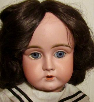 Antique 17 " German Bisque Gebruder Kuhnlenz Perfect Doll,  Wonderful Face,  Outfit