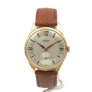 Vintage Vilor 18k Yellow Gold Mechanical Hand Wind 17j Wrist Watch Runs 5826 - 4