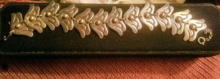 1940s Vintage Los Castillo Taxco Mexico 950 Silver Bracelet 7 - 3/4 ",  Guard