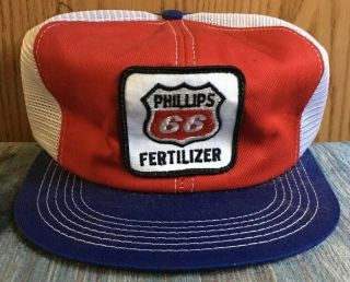 Vintage Phillips 66 Fetilizer Patch Snapback Trucker Hat Mesh Cap Usa K - Brand