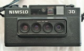 Vintage Nimslo 3d Camera 30mm Quadra Lens 35mm Film Early Nishika Great