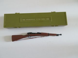 Vintage Marx Toy Miniature Gun The Springfield Rifle Model 1903,  With Case.