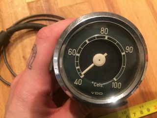 Vintage Vdo Temperature Gauge Vw Porsche Mercedes Bmw 4/54