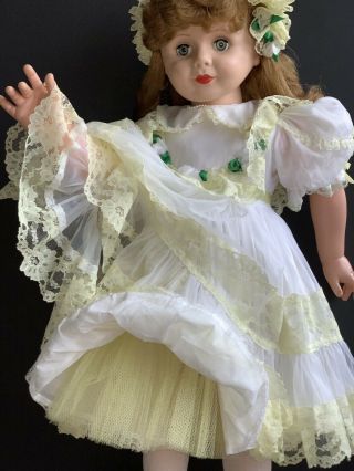 Playpal Doll Miss Lucky Green Stamps By Earle Pullan Of Canada 35” Flower Girl 5