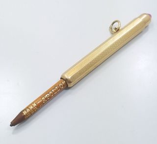 Vintage Antique 18k Yellow Gold R Mark Drop Mechanical Pencil