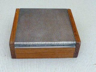 Modernist Jf Sterling Silver Table Box Cigarette Mid Century Modern Brutalist