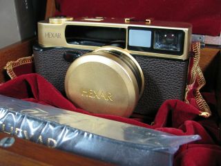 Rare Film Camera KONICA HEXAR 24k Gold 120 Year Edition Limited AF 35mm f2 2