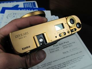 Rare Film Camera KONICA HEXAR 24k Gold 120 Year Edition Limited AF 35mm f2 5