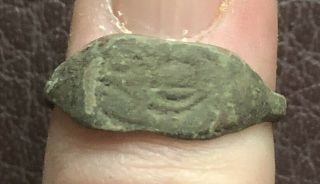 Ancient Lake Ladoga VIKING Artifact Bronze Finger Ring SZ: 5 1/2 US; 16mm VV52 2