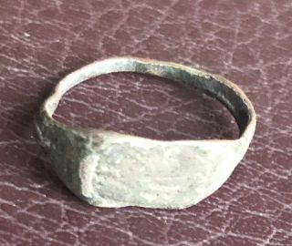 Ancient Lake Ladoga VIKING Artifact Bronze Finger Ring SZ: 5 1/2 US; 16mm VV52 3