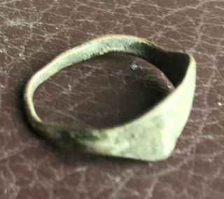 Ancient Lake Ladoga VIKING Artifact Bronze Finger Ring SZ: 5 1/2 US; 16mm VV52 4