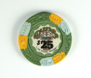 DUNES LAS VEGAS MARQUEE CASINO CHIP $25 - EXTREMELY RARE 14TH ED R - 8 2