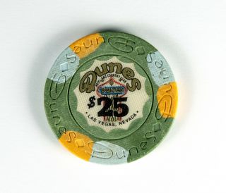 DUNES LAS VEGAS MARQUEE CASINO CHIP $25 - EXTREMELY RARE 14TH ED R - 8 3