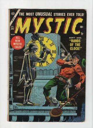 Mystic 36 Vintage Marvel Atlas Comic Pre - Hero Horror Golden Age 10c