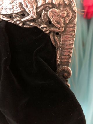 Antique Opera Purse 800 Silver Rare Medusa Snakes Awesome Mythical Gothic 5