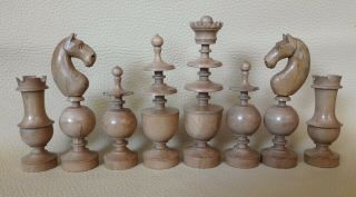 Large Fine Antique French Regency Chess Set C.  1790 - 1820.  K=10.  2 Cm.