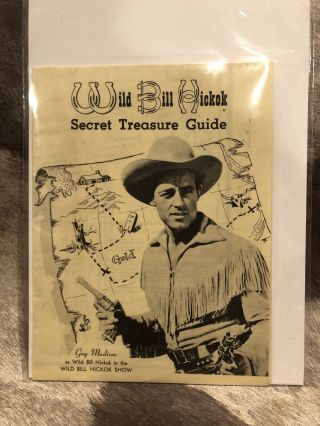 Vintage 50s Rare Wild Bill Hickok Secret Treasure Guide