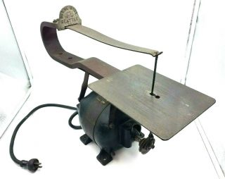 Rare Beebe Little Cut - Up 1929 Or 1930 Vintage Scroll Saw Ge Motor -