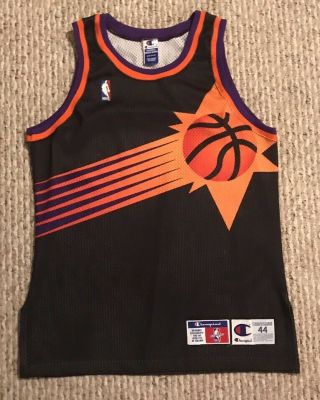 Phoenix Suns Vintage Champion Authentic Blank Jersey 44 Large Big Sun Fireball