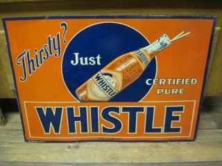 Vintage Thirsty ? Just Whistle Certified Pure Nos Early 1930 