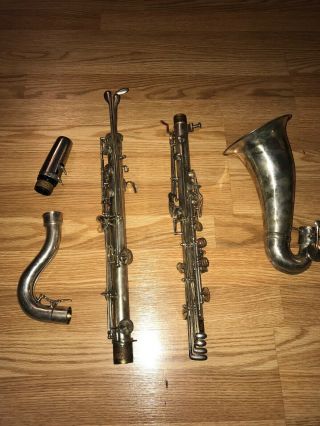 vintage metal bass clarinet,  newly overhauled,  plays amazingly 3