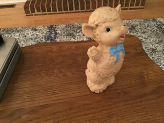 Vintage Large Rubber 6” Lamb Baby Sheep Squeak Squeaker Toy - Unmarked Rare 2