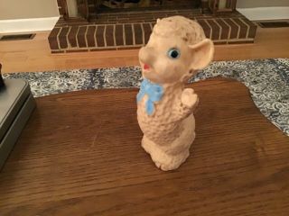 Vintage Large Rubber 6” Lamb Baby Sheep Squeak Squeaker Toy - Unmarked Rare 4