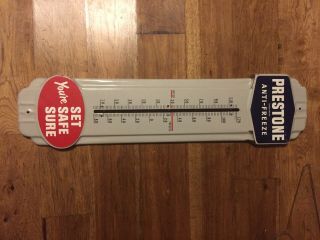 Vintage Prestone Porcelain Thermometer You’re Set Safe Secure