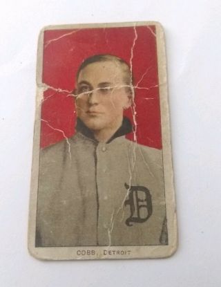 Authentic 1909 - 1911 Ty Cobb Red Background Rare Polar Bear Back