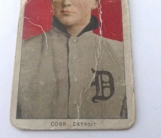 Authentic 1909 - 1911 Ty Cobb Red Background Rare Polar Bear Back 3