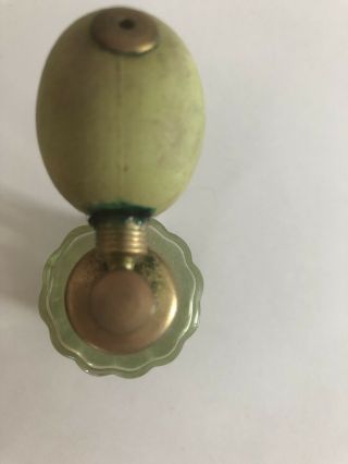 Antique Devilbiss Perfume Bottle Atomizer Green glass 2