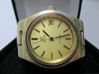 Vintage Omega Seamaster Gold Plated Date Solid Stainless Steel Automatic Watch