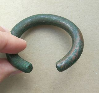 Ancient Viking Bronze Very Fat Bracelet.  Really Rare Type